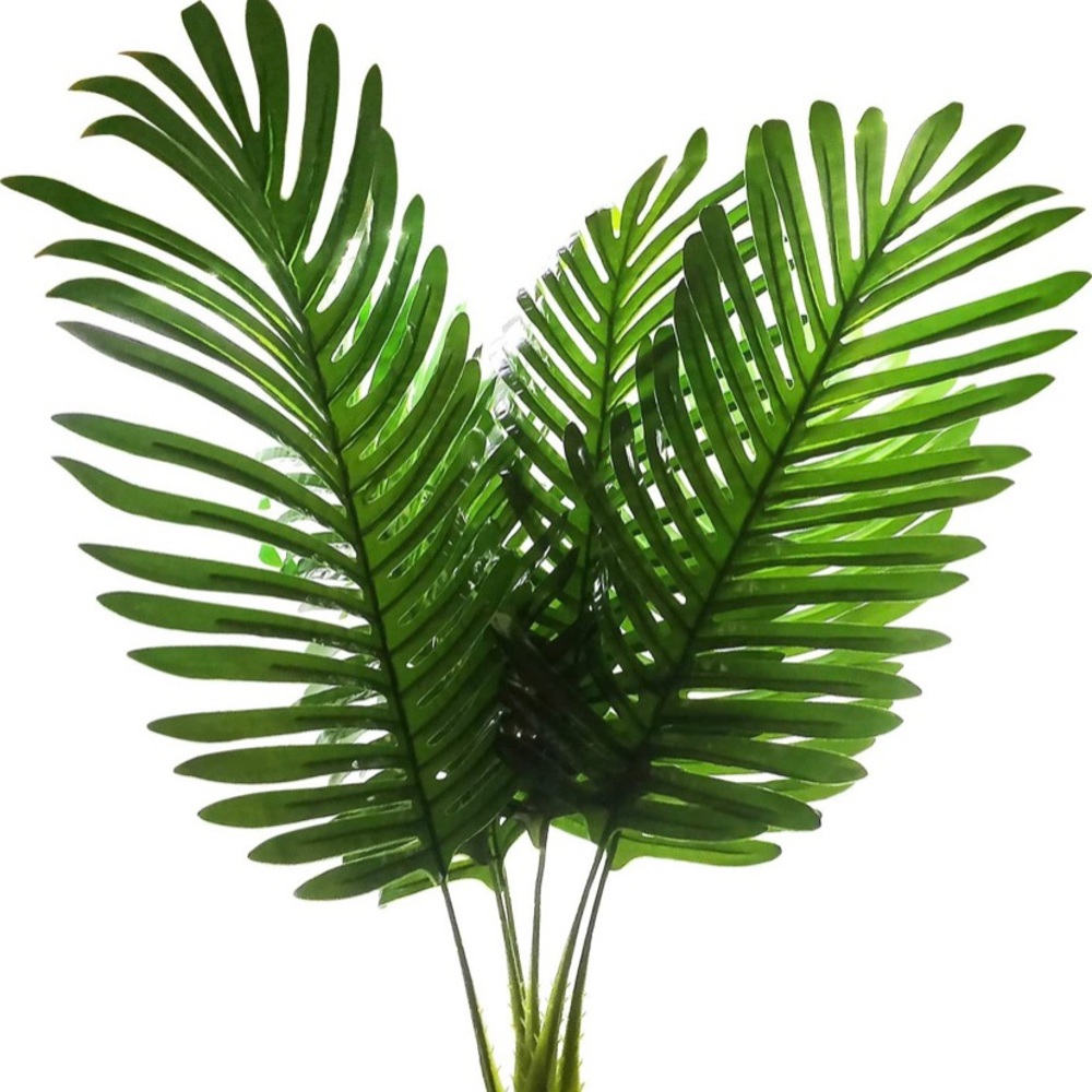 5 Pack palm artificial plants leaves decorations